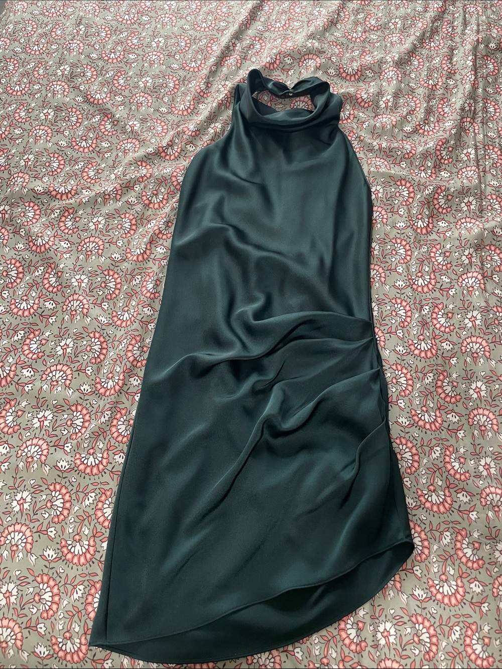 Women’s Charcoal Halter Neck Satin Dress